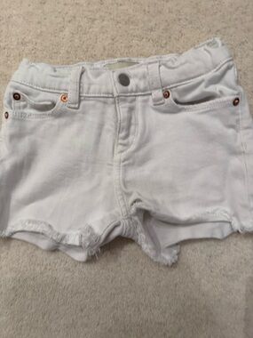 DL1961 White Distressed Denim Kids Shorts